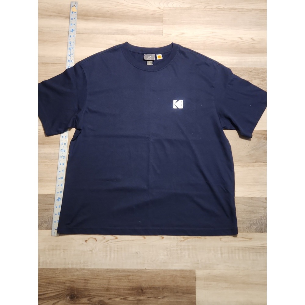 Kodak Tshirt 100% Cotton Graphic Camera Print Navy Blue Men Large Loose Fit